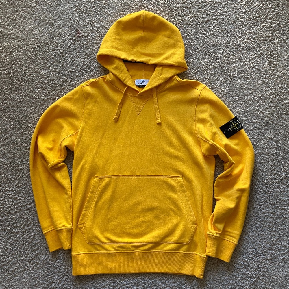 Stone Island Yellow Hoodie